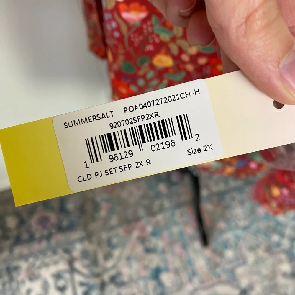 Summersalt x Rifle Paper Co. Women's Size 2XL Garden Party PJ Set NEW - Picture 15 of 16